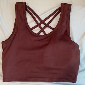Maroon workout top